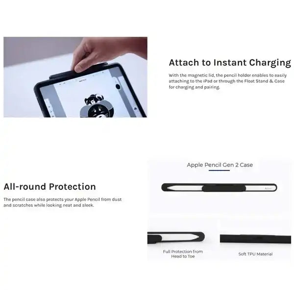 MOFT Apple Pencil Case – Black (MD004‑1‑Pen2case‑BK), Protective Magnetic Storage for Apple Pencil (2nd Gen)