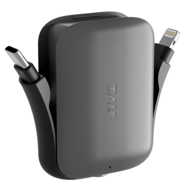 Rolling Square TAU 2 01R – 2000mAh Ultra‑Portable Keyring Power Bank (Black)