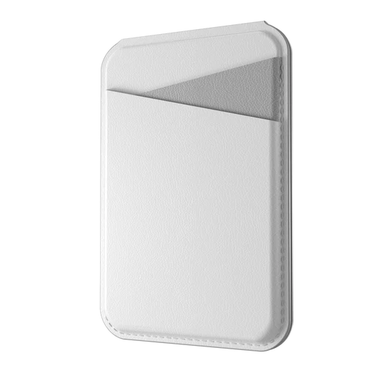 MagEasy SNAP Stand Wallet for iPhone – Snow White, Dual‑Card Storage, RFID Shielding, Scratch‑Resistant, Water‑Resistant