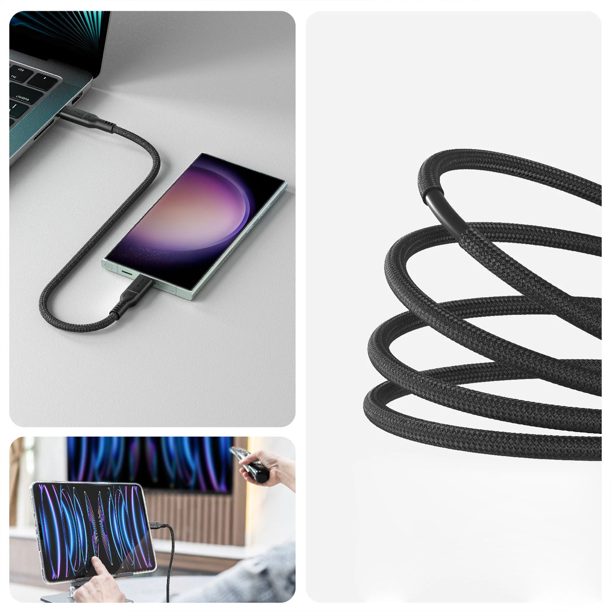 AmazingThing Thunder Pro 240W C‑to‑C Cable (1.2m, Black)