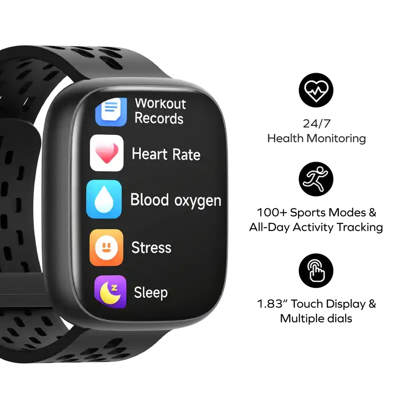 MOMAX 1‑Wear Smart Watch (Black)