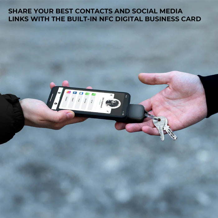 Rolling Square TAU 2 01R – 2000mAh Ultra‑Portable Keyring Power Bank (Black)