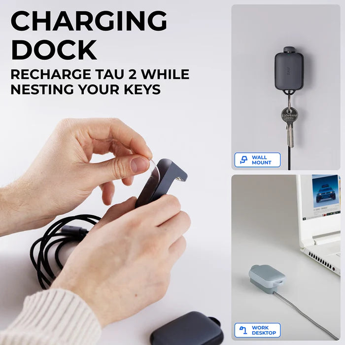 Rolling Square TAU 2 01R – 2000mAh Ultra‑Portable Keyring Power Bank (Black)