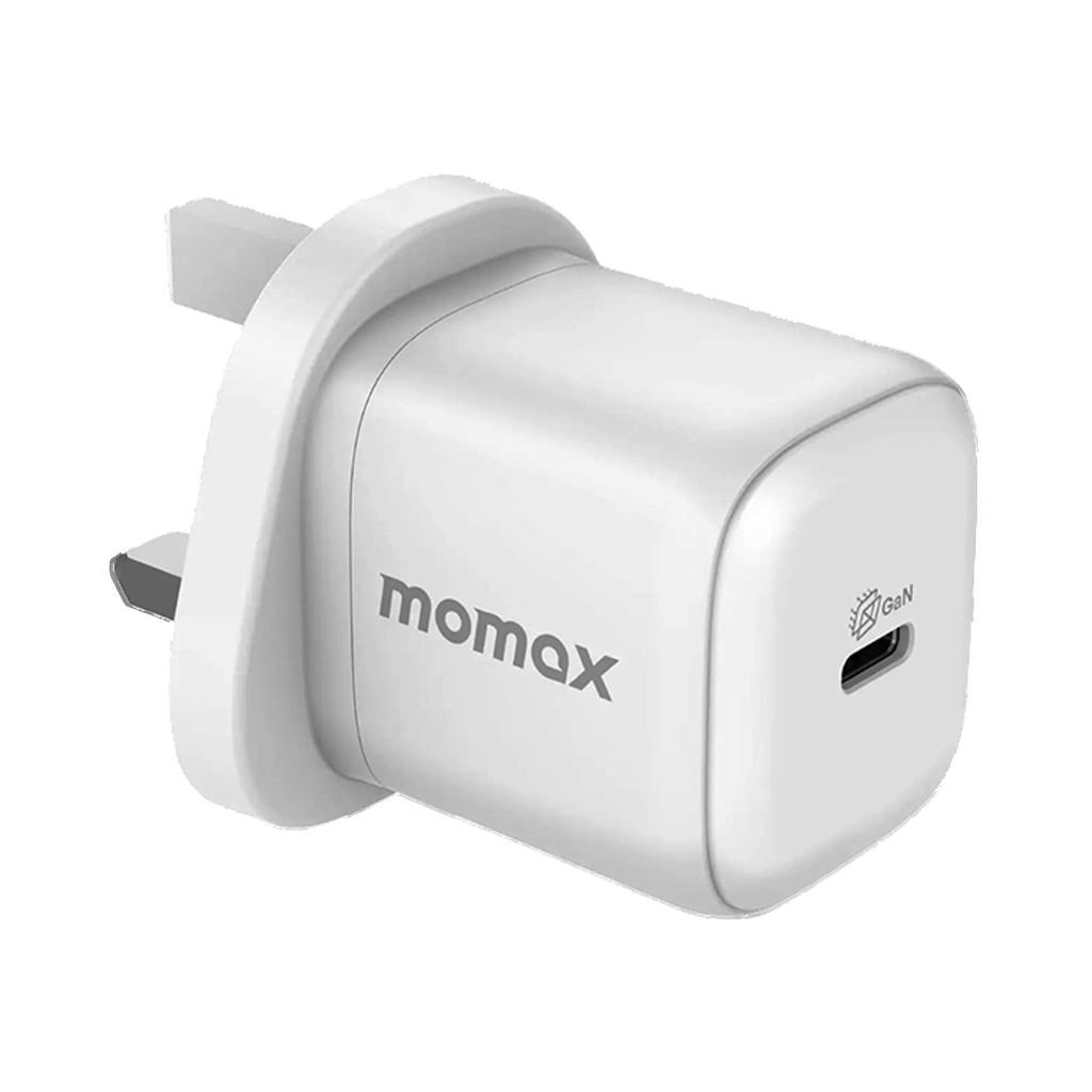 MOMAX 1‑Charge 45W 1‑Port GaN Charger (1× USB‑C, White)