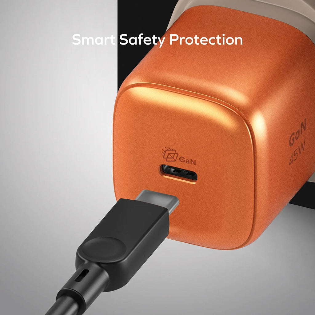 MOMAX 1‑Charge 45W 1‑Port GaN Charger (USB‑C, Orange)