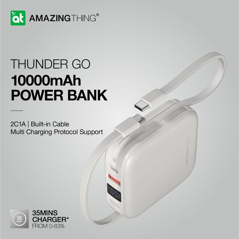 AmazingThing Thunder Go 10000mAh Powerbank PD22.5W (Grey)