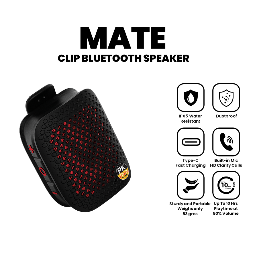 Platinum Mate Clip – Portable Bluetooth Speaker