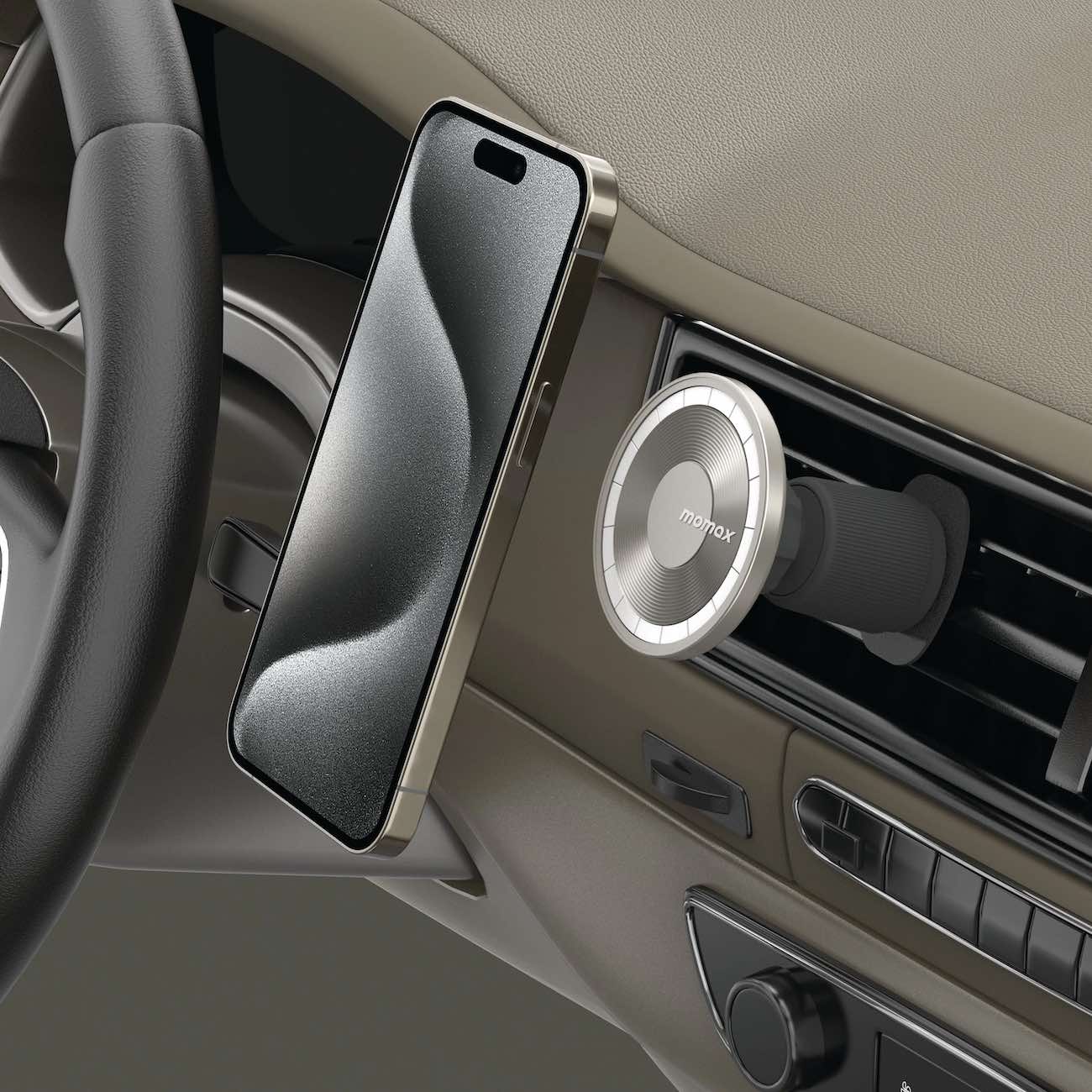 MOMAX Move Easy Magnetic Car Mount (Titanium)
