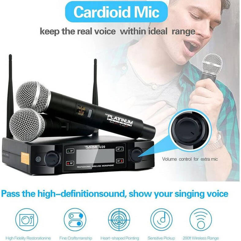 Platinum Karaoke U20 – Professional Wireless Microphone