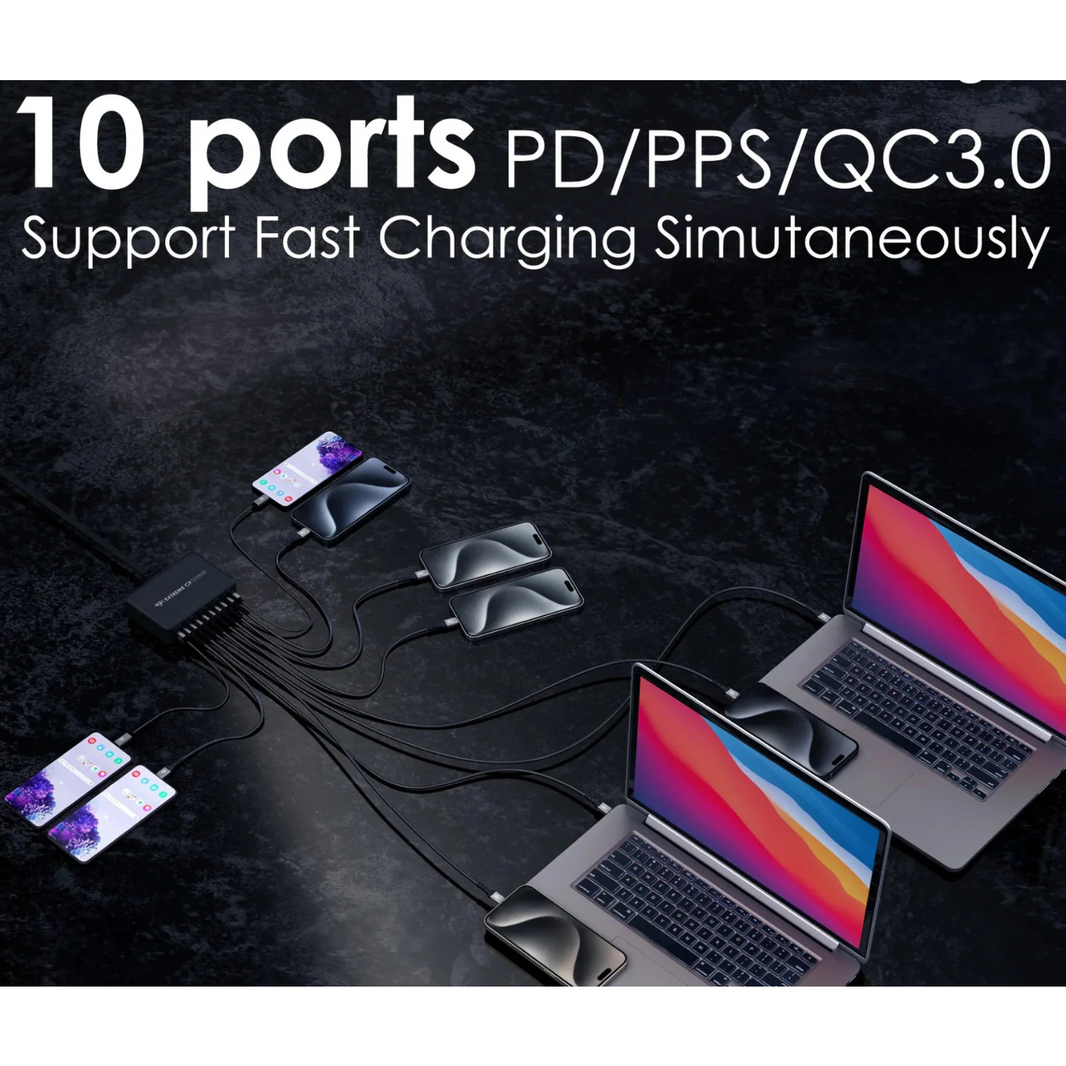 EGO 300W Extreme CP 10USB GaN Charger – Black