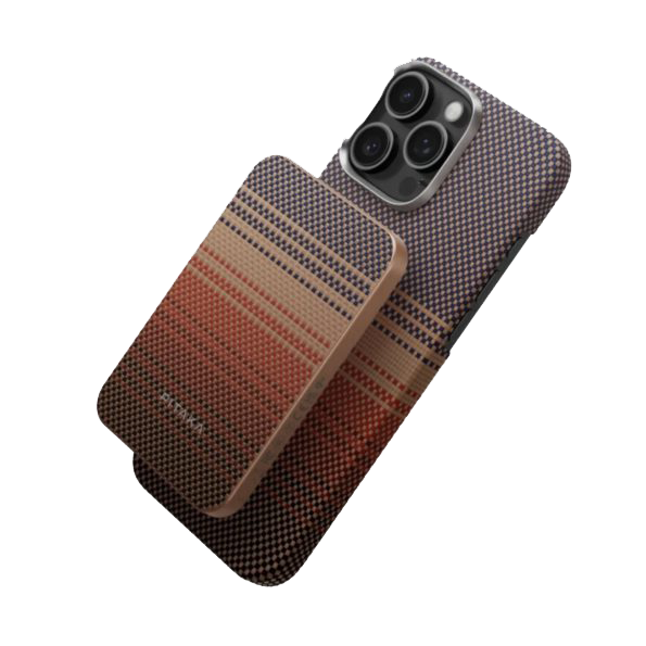 PITAKA Aramid Fiber Magnetic Power Bank Qi2 – 5000mAh, Sunset Edition, MagSafe Compatible, 15W Wireless Charging