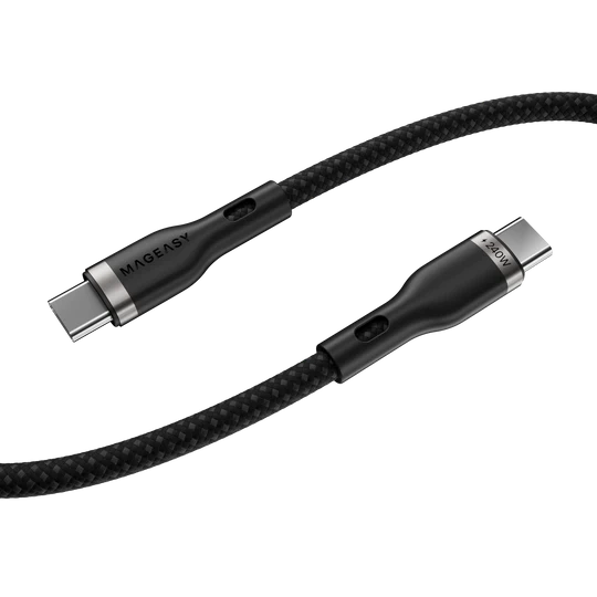 MagEasy Magnetic Wire Fast Charging/Sync Cable – USB‑C, 1.5m, 60W PD, Black, Braided, Magnetic Connector